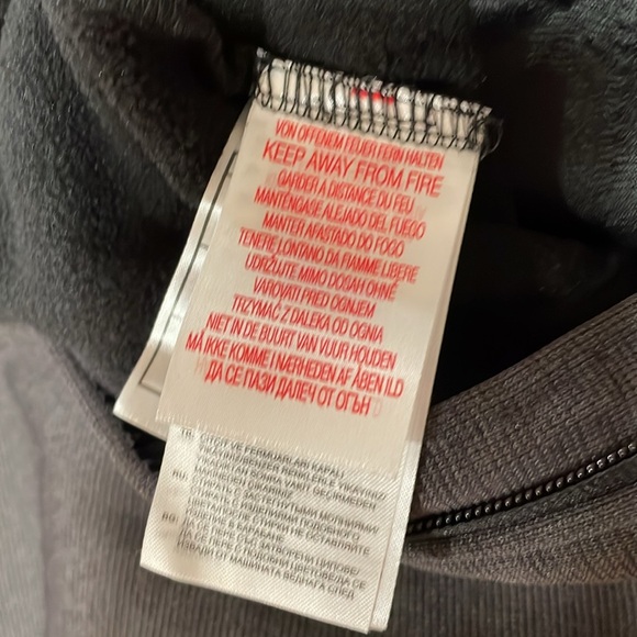 Reebok Jacket Hooded Coat Front Zip Fleece lined Gray & Black Boys 10/12 - Picture 13 of 14